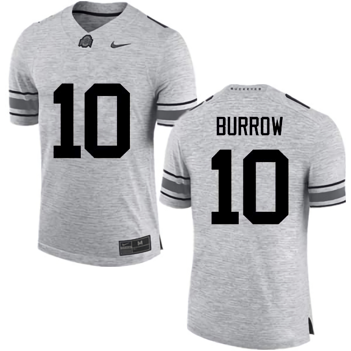Joe Burrow Ohio State Buckeyes Men's NCAA #10 Nike Gray College Stitched Football Jersey YUZ7256KW